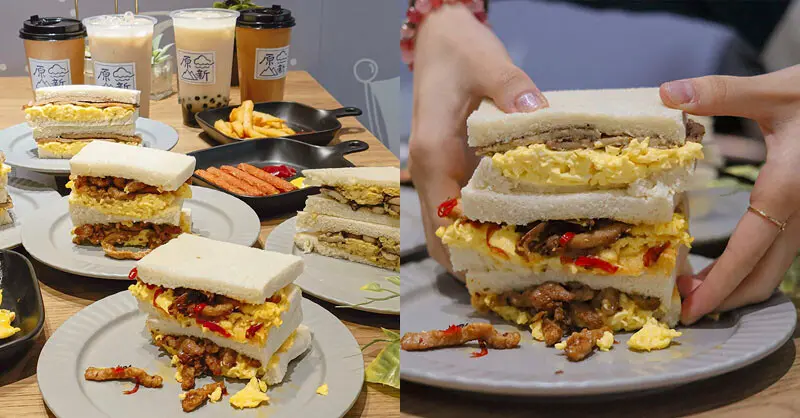 只有阿嬤做的吐司才這麼胖！滑嫩炒蛋水嫩好好吃，每一口都咬得到肉肉~