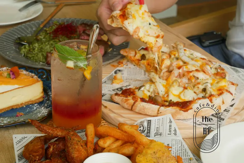 【龍潭咖啡廳】The畔cafe&dining,熱門的龍潭景點,親子桃園輕旅行,下午茶,義大利麵,披薩,甜點