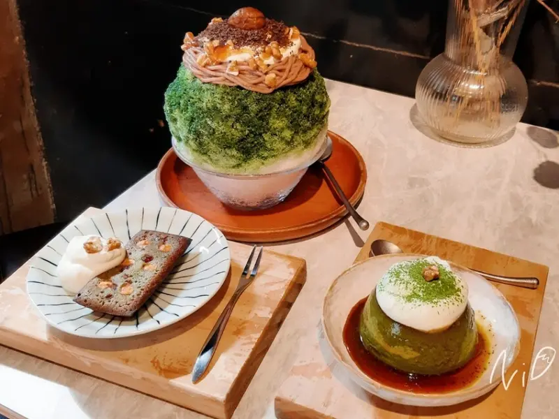 [台南中西區]島入冰店。冬季限定小栗山刨冰。抹茶布蕾&費南雪