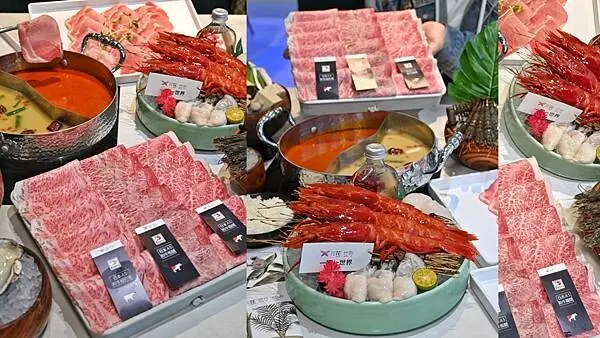花花世界Whatsworldresort｜左營區美食｜鍋物週年慶滿六千贈兩千｜孤高的神級殿堂A5和牛入口即化｜一蝦一世界巨型胭脂蝦皇Q甜必嚐