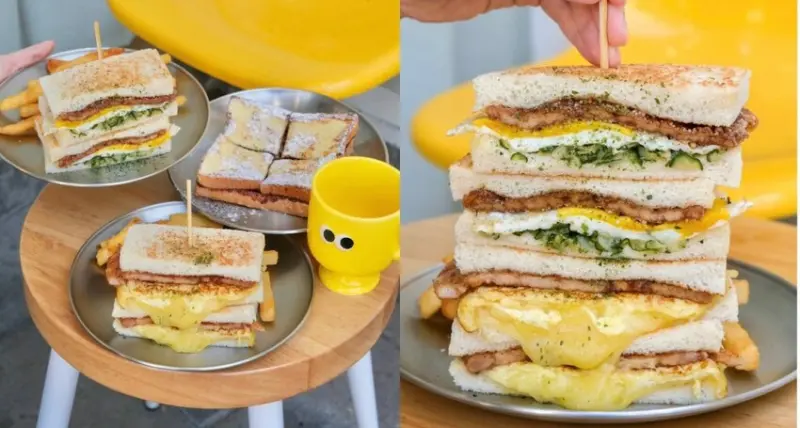 初作早餐｜信義區銅板價手作三明治早午餐，超狂起司瀑布邪惡爆表！ - 肉依小姐吃什麼