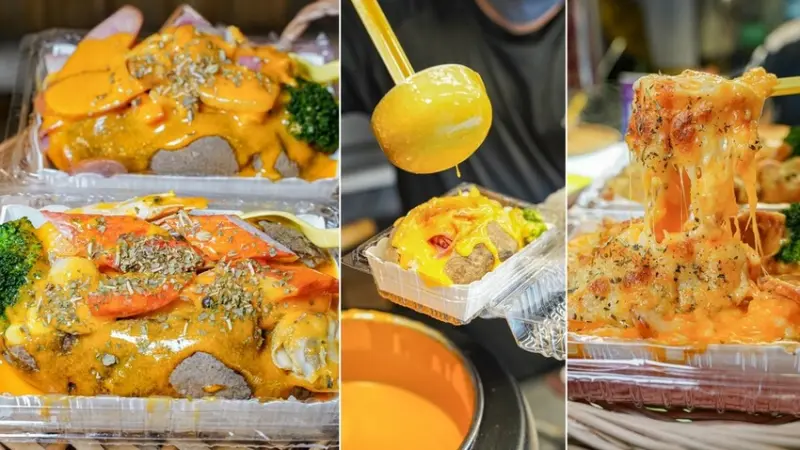 高雄美食｜瑞豐夜市現烤馬鈴薯淋上起司醬太銷魂了～滿滿餡料超有飽足感/薯寶寶超濃起司馬鈴薯