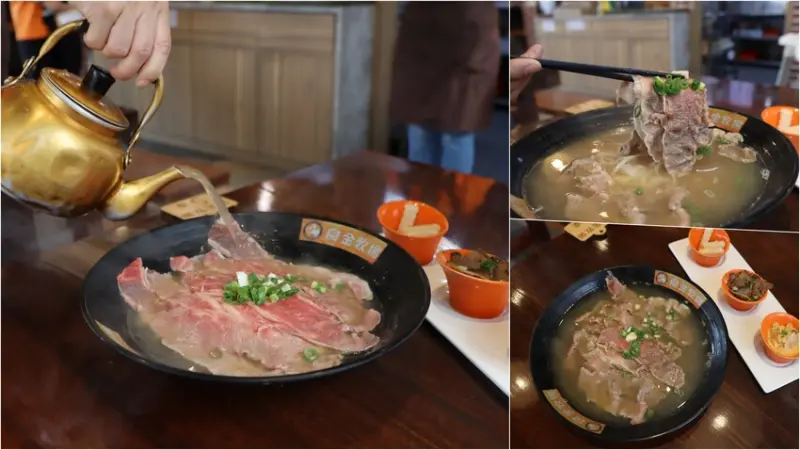 金門唯一吃酒糟長大的牛肉，直接高湯沖燙美味的金門牛就在這邊