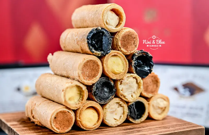 台中伴手禮、過年禮盒推薦，4種餡料飽滿有魔性的蛋捲、月銷10萬捲人氣團購美食-妮妮布魯