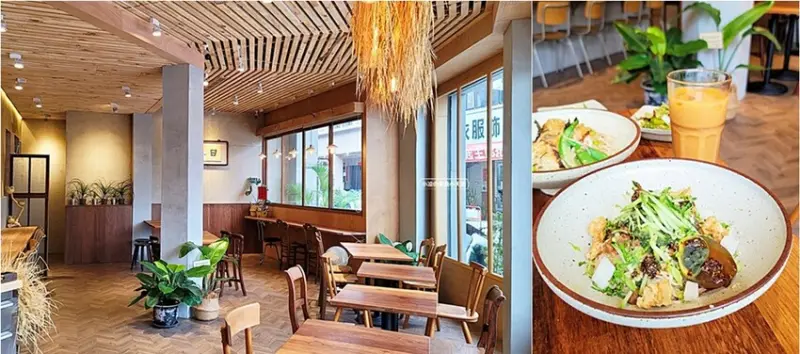 台中創意蔬食麵館║藏匿向上市場內的文青小店，中式料理結合異國風味的獨特麵食料理！！