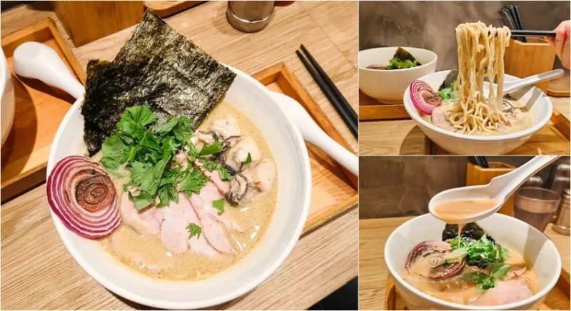 赤峰街排隊拉麵店，海味十足超濃郁牡蠣湯底可無限加麵~