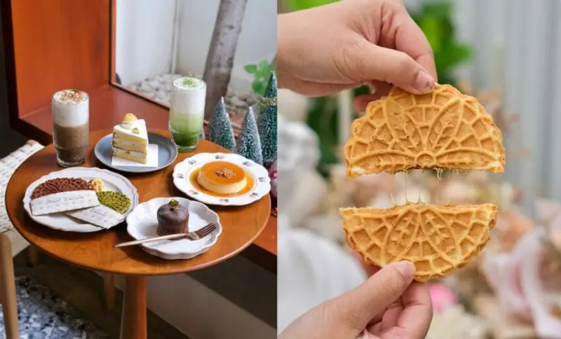 【台中美食】愛莉兒甜點坊｜歐式玻璃屋中的甜蜜滋味，咬下會牽絲的絕美蕾絲餅！ - 肉依小姐吃什麼