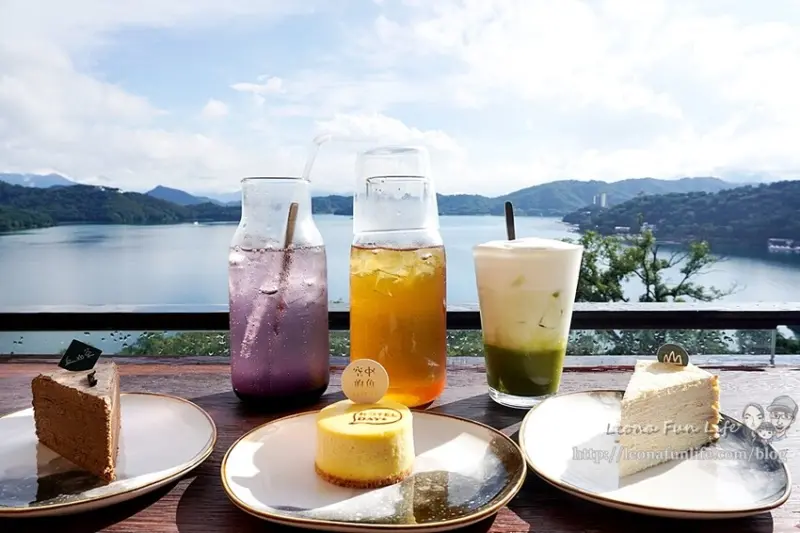日月潭湖景咖啡|先得月Cafe'-靜享日月潭湖光山色，品紅玉紅茶、紅玉千層和乳酪蛋糕