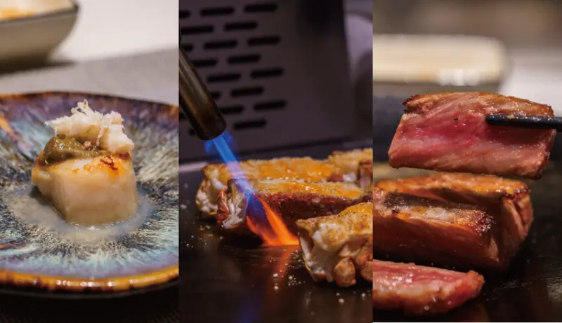 明水然.樂 新竹林森店｜新竹無菜單鐵板燒，野生活龍蝦三吃、熊本A5和牛、北海道生食級干貝，約會慶生推薦