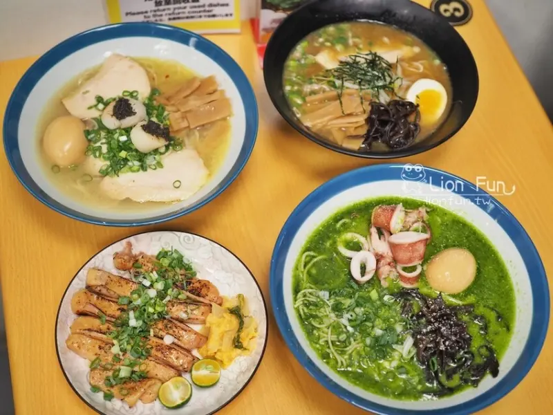 高雄拉麵｜幸花雞白湯拉麵專門店高雄仁愛店。屋台拉麵｜松露干貝拉麵｜青醬中卷拉麵