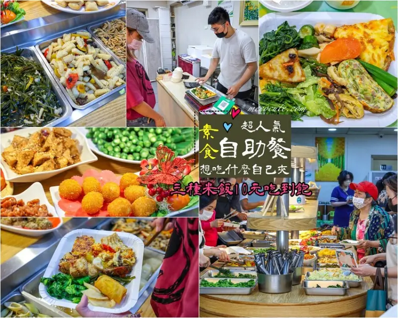 【板橋素食】山野居蔬食，10元主食吃到飽！捷運新埔站美食推薦
