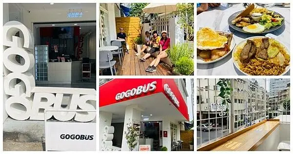 台中CP值高早午餐【GOGOBUS元氣巴士博館總店】紅白清新風格美式早餐店/招牌必點虎皮奶酥/自製手工香濃奶酥