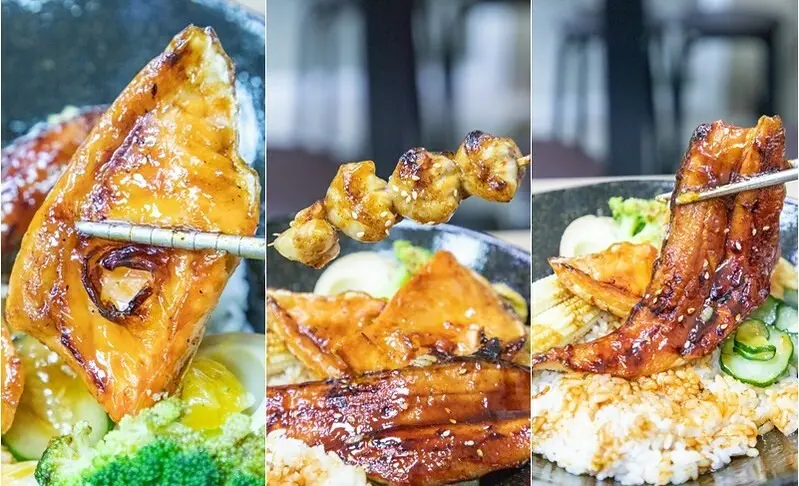 【吃翻華西街夜市之四十三】原香烤肉飯.烤鰻魚.鮭魚肚雙併再加雞屁股添香.華西街夜市新開店