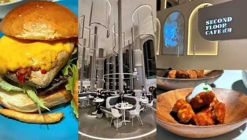 【台北101/世貿站】貳樓微風南山-挑高純白韓系網美風，多款限定餐點只在這裡有，彭園聯名臭豆腐漢堡過年限