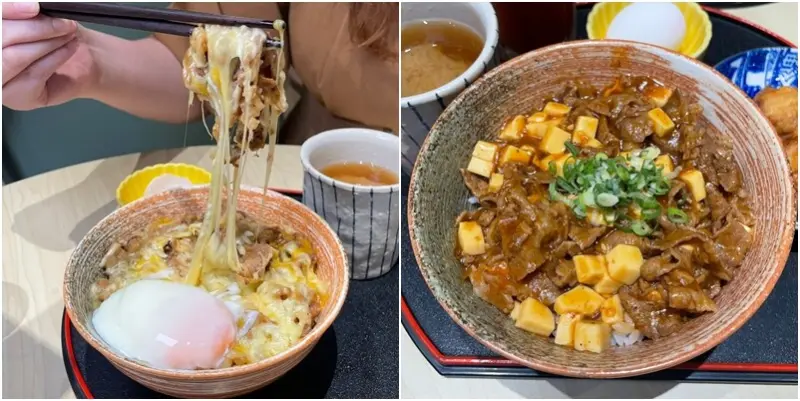 創意口味的特色牛丼。必點雙重起司&麻婆豆腐口味！