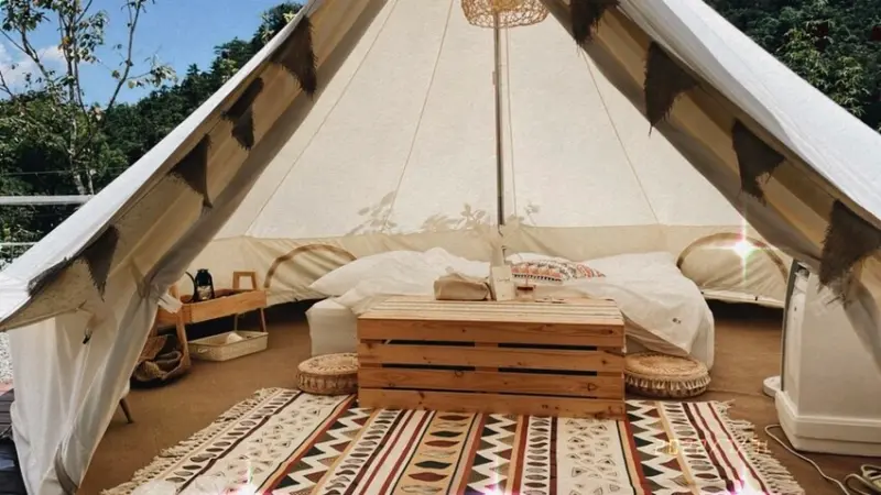 【南投 魚池鄉營區】南投豪華懶人露營 暮沐露營小庄。Moonmood 雙人就可以Glamping起來囉！