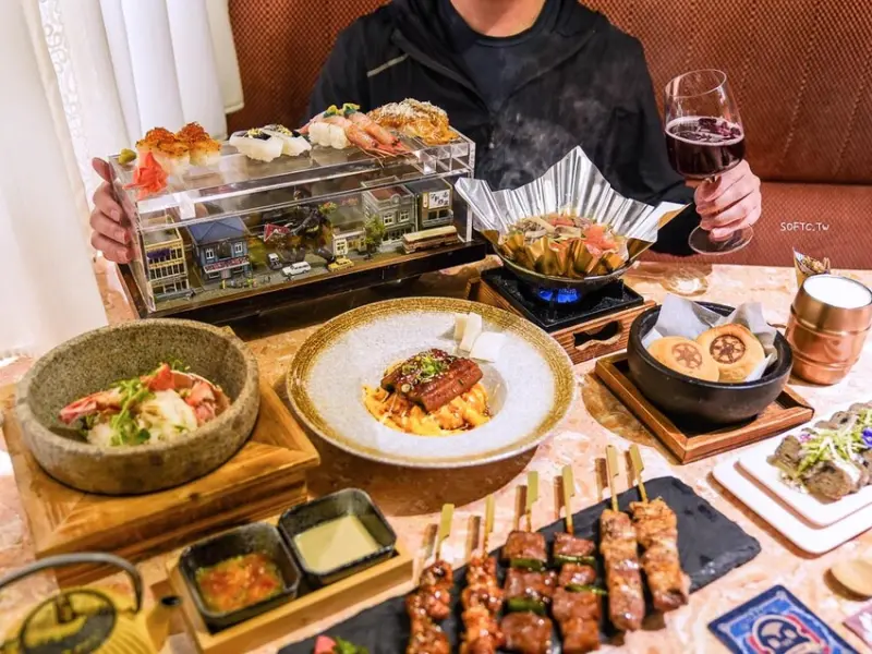 信義區美食「輪輪1976 和食茶酒駅」日式星級復古列車信義區聚餐包廂推薦 - 軟西，遊記