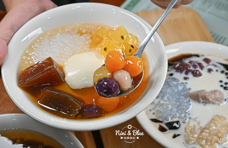 鹽滷豆花推薦，還有好吃的4色地瓜圓芋圓、百香果蒟蒻、嫩仙草