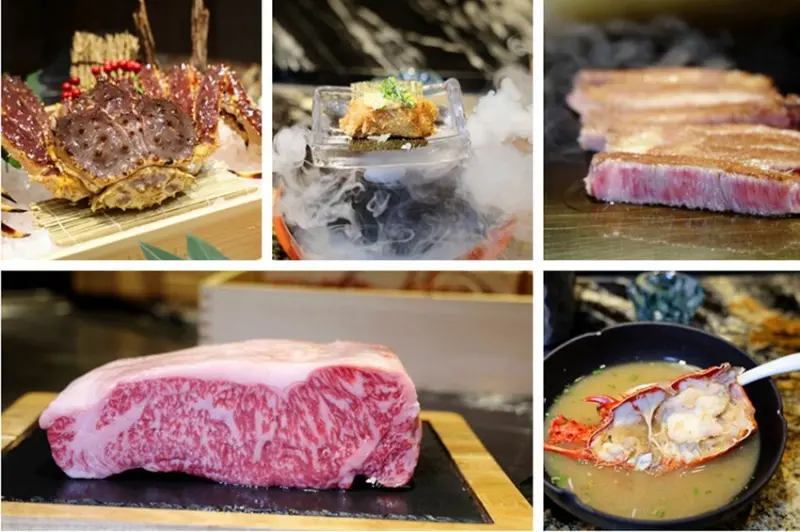 中山國小站 | 魚貫鐵板燒 16道頂級料理 只要1800元 日本帝王蟹、澳洲龍蝦、A5近江和牛