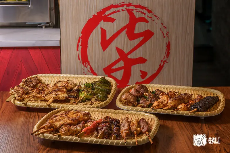 柒串燒｜逢甲美食推薦，平價串燒每支19元起，獨門秘醬天然椒鹽雙調味，鹹香涮嘴，台中宵夜新選擇