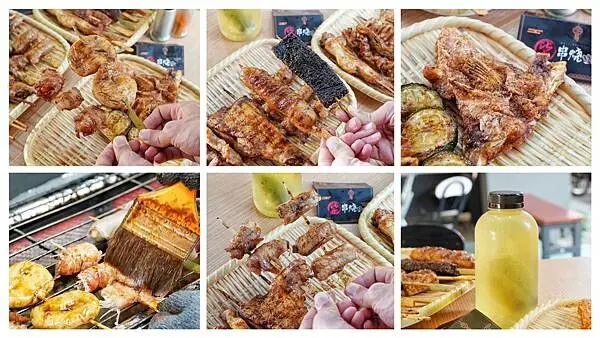 柒串燒逢甲店-台中西屯逢甲商圈美食，佛心店家 永久活動 雞肉買一送一，食尚玩家也報導的$12元起的平價串燒店，選擇多元，直火炭烤搭配秘製醬汁好唰嘴