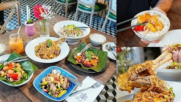 【台中南屯】Thai J泰式料理台中大墩店-台中泰式料理推薦，叢林般的裝潢超好打卡拍照，一次滿足味覺及視覺的雙重饗宴，推薦必吃酒香蘋果炒松坂豬