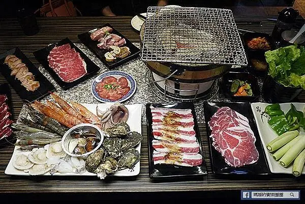 捷運大安燒肉吃到飽推薦【胖肚肚燒肉吃到飽大安店】超優肉質+狂嗑海鮮只要＄699/甜點炸裂一定要吃！