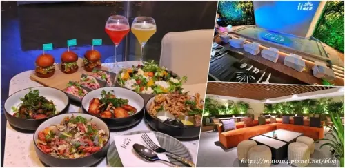 信義區餐酒館推薦｜Flare Taipei～觀賞101煙火不用人擠人，還有水池、綠色植物、半戶外座位區營造浪漫、放