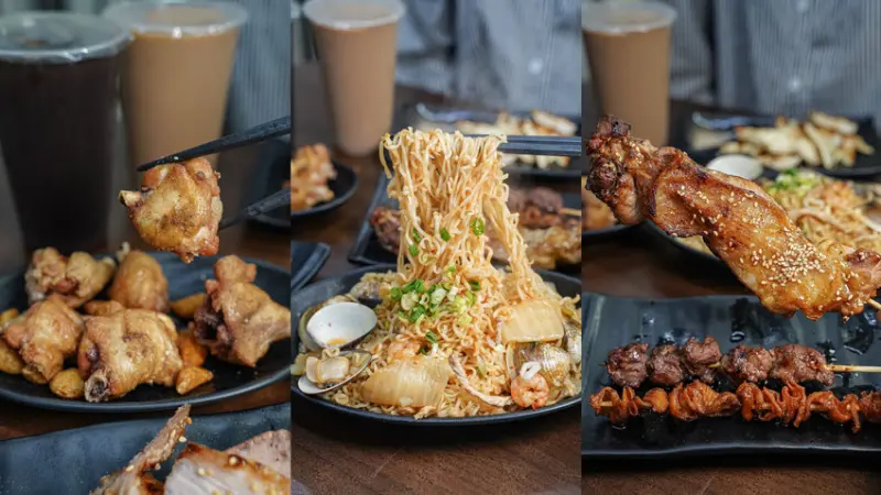 高雄美食｜鳳山火車站旁的宵夜/餐點價格實在又好吃/蒜頭雞＆串燒必點/一夜良宵