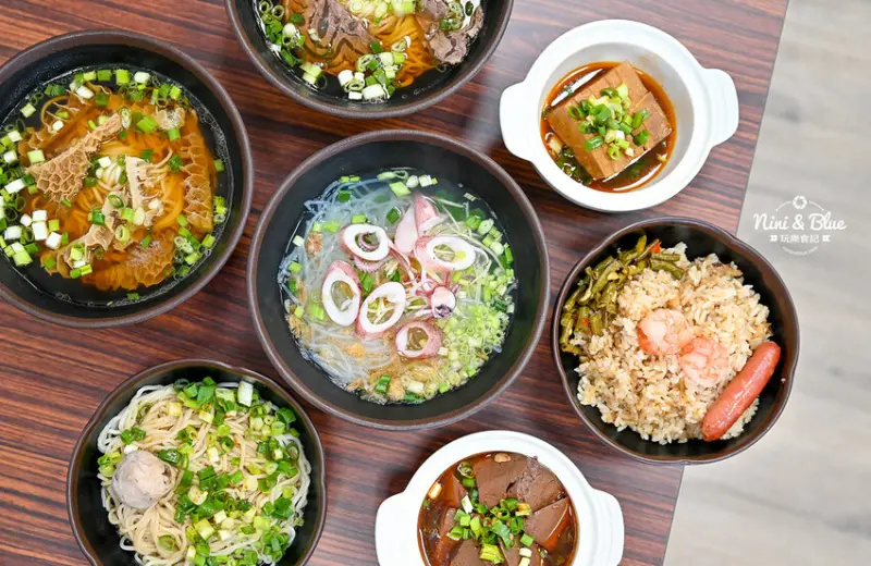 阿福師營養廚房 |台中霧峰美食推薦，市場人氣小吃攤開店面了，古早味外省麵、小卷米粉湯、蝦仁飯 @Nini and Blue  玩樂食記