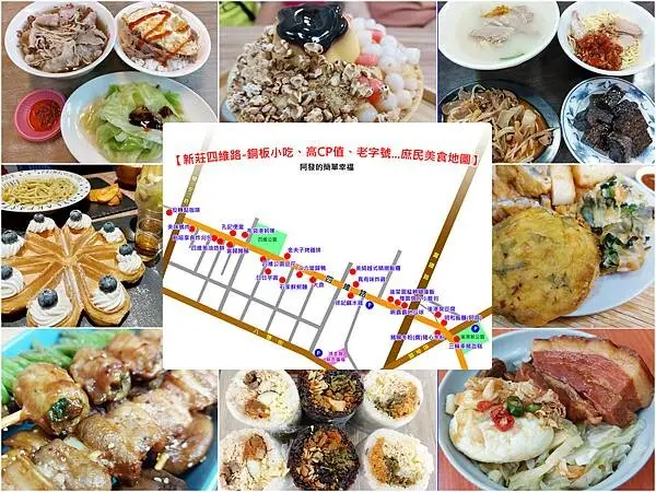 ﹝新北市新莊﹞四維路銅板小吃、高CP值、老字號...庶民美食地圖，從早餐到宵夜都有～　／新莊四維路美食／新莊美食推薦