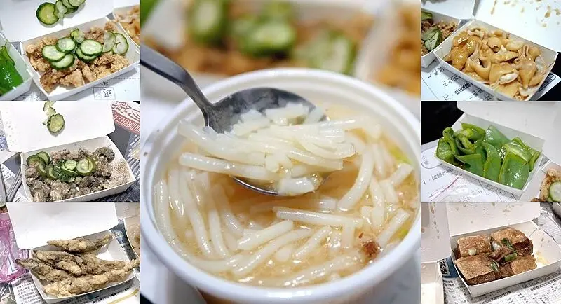 新北中和小吃》陳記香菇肉絲粥│現炸小菜超多種，晚來就吃不到炸蚵仔、蝦仁，最愛的還是肉燥米粉湯！