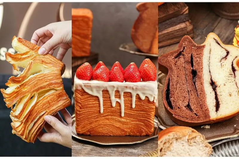 最新ig打卡點！手撕千層吐司，草莓千層吐司一出爐秒殺，生乳可頌用料不手軟，凍滋和流心吃法，網友譽為生乳界天花板