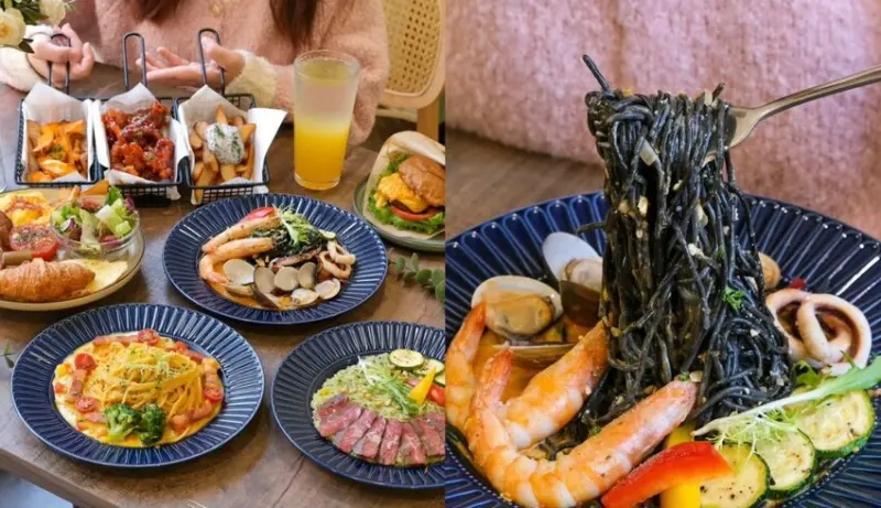 【台中美食】貝拉索Plus｜全新開幕的創意風義式料理，招牌毒癮墨魚海鮮義大利麵一吃上癮! - 肉依小姐吃什麼