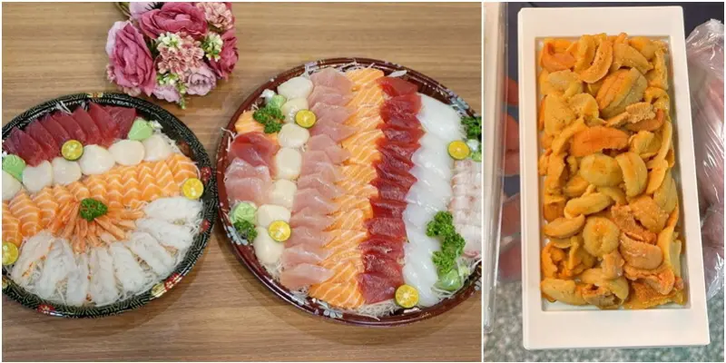 南寮漁港上允生魚片刺身買大盒送小盒只要300元