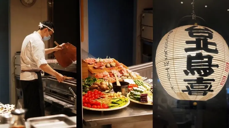 台北萬豪酒店．大直美食推薦《台北鳥喜》能品嚐到燒鳥珍稀部位的「雞懷石套餐」，連續十年獲得日本米其林一