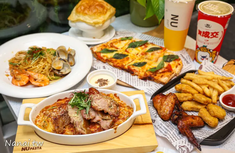 新開幕！NU PASTA員林店喬遷全面升級，韓系潔白裝潢好美，超Q機器人送餐，餐點平價免收服務費