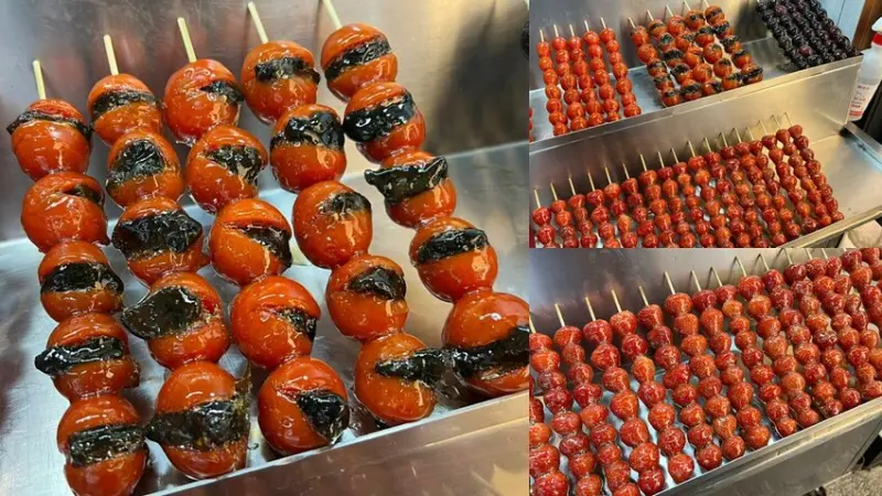 【板橋美食】鳥來伯糖葫蘆，板橋排隊糖葫蘆！草莓、番茄、葡萄和蜜餞都有