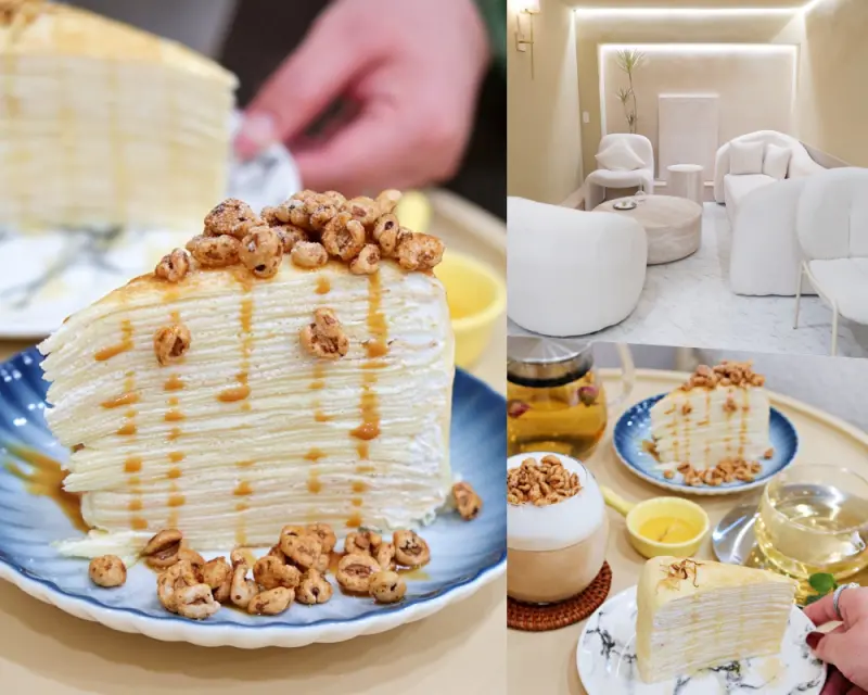 台南千層蛋糕推薦【Ouch Coffee 2.0】不用去梅嶺了，台南市區也吃得到啦~座位不多，建議先訂位!台南美食|台南甜點|台南下午茶|台南咖啡店