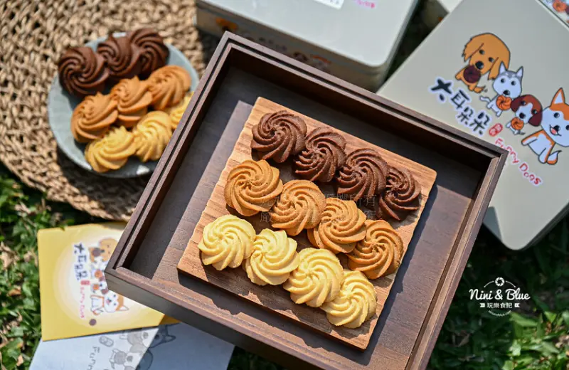 大耳朵朵曲奇餅乾|伴手禮推薦，巷仔內的酥鬆脆曲奇，特別推薦咖啡拿鐵口味 -妮妮布魯