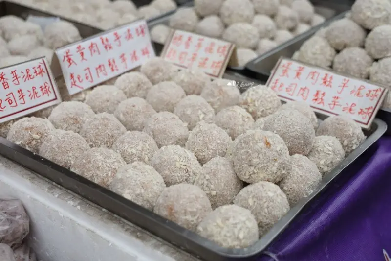  大甲鎮瀾宮小吃推薦：大甲芋香包/ WalkerLand窩客島整理提供 未經許可不可轉載