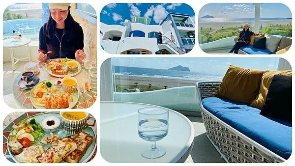 宜蘭頭城海景早餐【渲咖啡】藍白地中海海景餐廳/龜山島無敵海景第一排/最新推出早餐時段享8折至3月底/宜蘭超CHILL海景咖啡廳