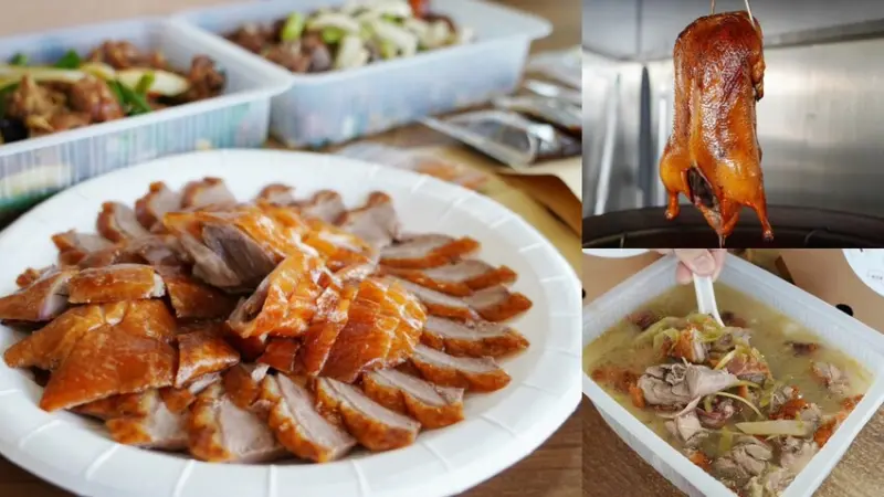 藏在民宅區厲害烤鴨！招牌琥珀烤鴨三吃才680元，精選75天土番鴨採傳統掛爐燒烤，皮脆肉嫩好好吃～