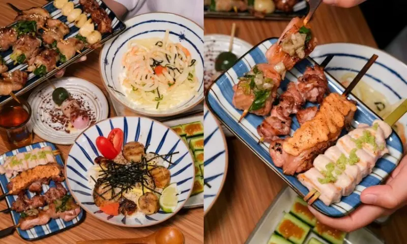 【台中美食】灼月BURN MOON 串燒酒場 ｜GOOGLE評價4.8星的人氣居酒屋，獨門桂丁雞Q嫩口感一吃上癮 !