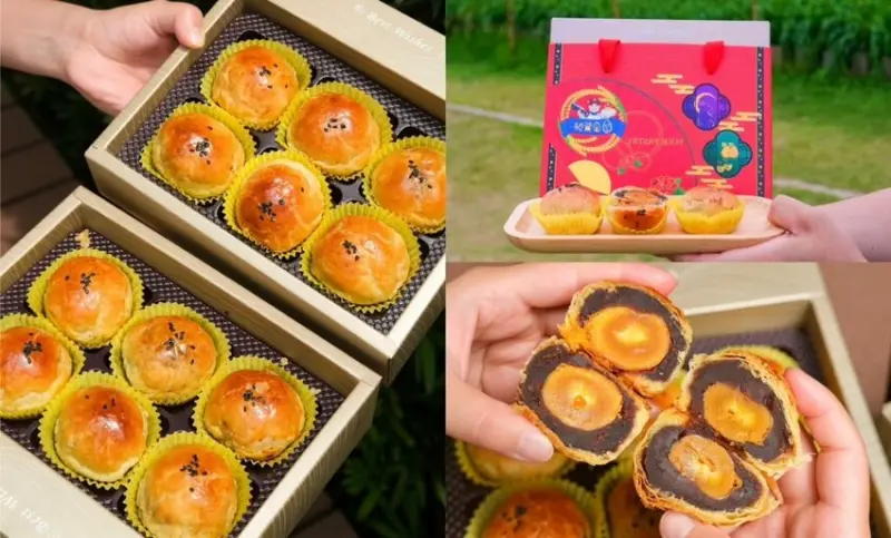 米香伯蛋黃酥｜彰化隱藏版人氣秒殺蛋黃酥，酥薄脆口感一吃會上癮，虎山巖金針花季市集快閃中！ - 肉依小姐吃什麼