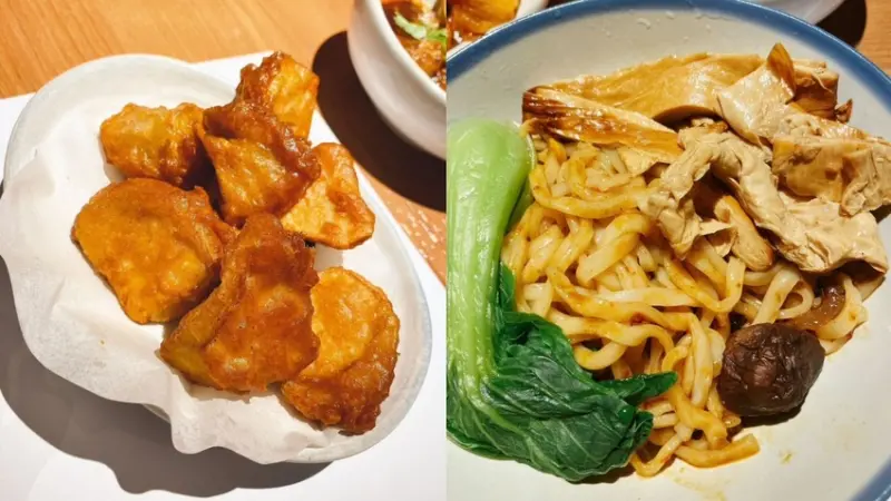 台中西屯區美食推薦~輕井澤旗下平價蔬食/素食餐廳【空也素麵食】