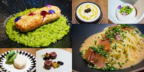 高雄美食【猶大”獅”廚 The little lion of Judah】椰奶奶酪佐醋漬蘆筍／直火烤羊里肌 辣豆腐乳醬／鹿肉菲力 可可醬汁／雞白湯天使細麵佐帕瑪火腿((附菜單