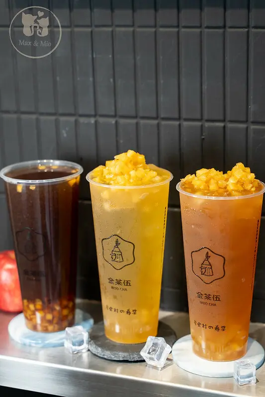 【捷運美食】頂溪站｜金茶伍Woo Cha｜ 來自台南的飲料店，全台首創水果Q粿，向珍珠宣戰！