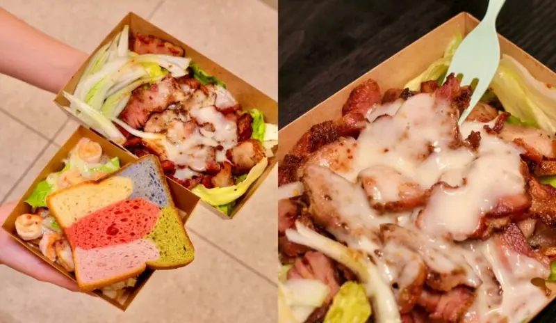 【台北美食】 踏輕Touchin ｜挑戰最夢幻的彩虹生吐司，柴燒脆皮豬尬牽絲起司太誘人! - 肉依小姐吃什麼