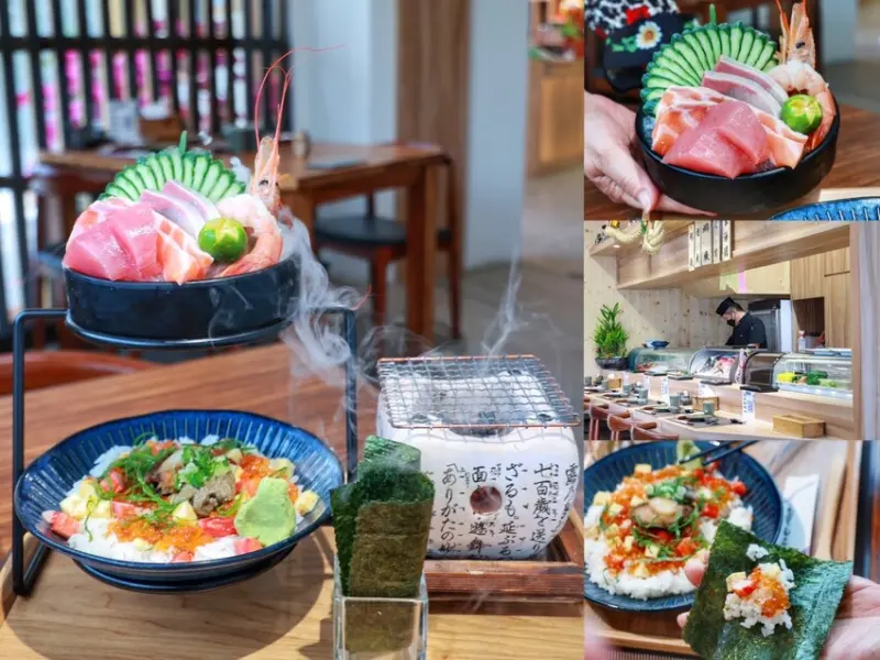 彰化美食笠川日式料理｜彰化日式料理推薦笠川特奢華極致海鮮丼定食爆推！商業定食蒲燒鰻魚定食套餐